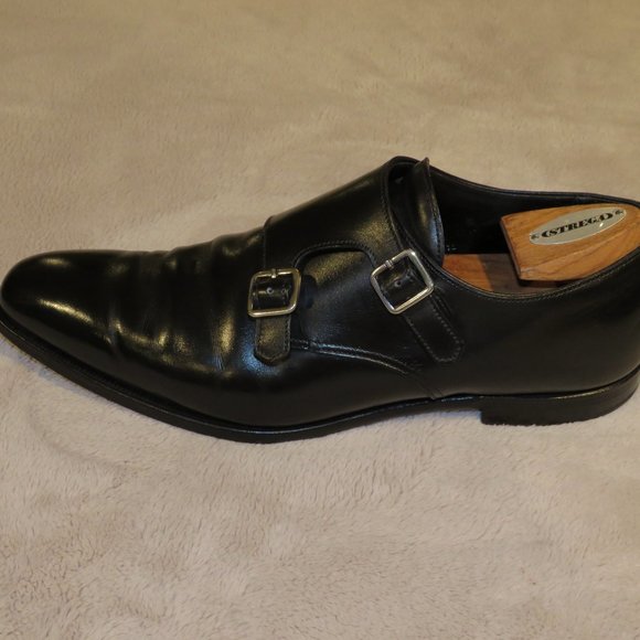 Crockett & Jones Seymour2 Black Calf Leather Double Monk Strap Loafer 9E - Picture 4 of 9